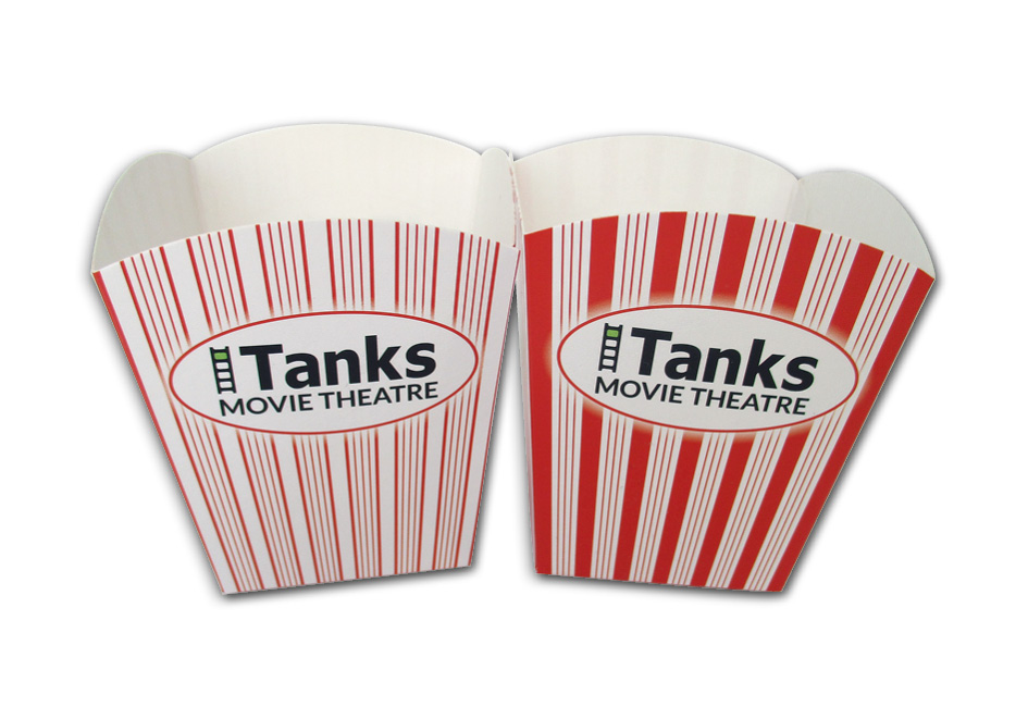 mini printed popcorn boxes full color print custom logo