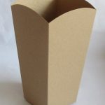 printed popcorn box container medium in full color craft kraft brown paperboard