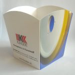 printed popcorn boxes medium in full color pre-glued auto lock bottom with logo
