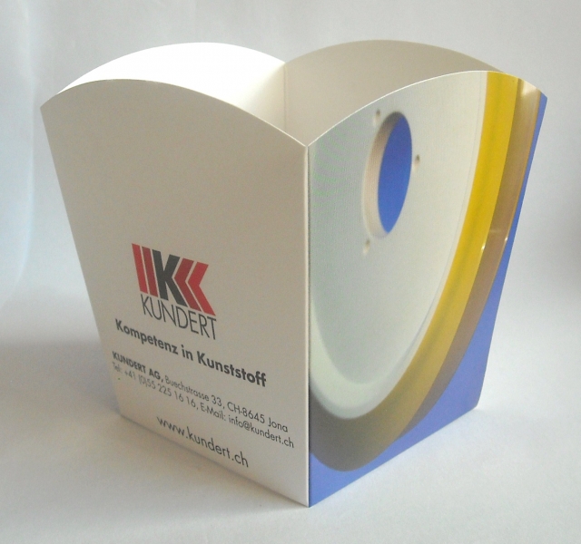 printed popcorn boxes medium in full color pre-glued auto lock bottom with logo