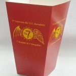 printed popcorn box large belgium printed with logo, red and yellow